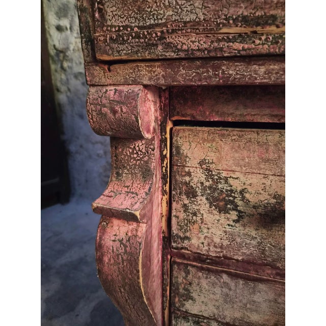 Brown Antique French PaintedPoplar and Pine Shop Chest of Drawers, 1850s For Sale - Image 8 of 18