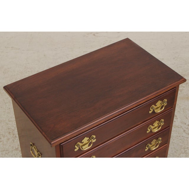 Henkel Harris Cherry 4 Drawer Chairside Chest For Sale - Image 9 of 14