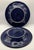 Ceramic Bordallo Pinheiro, Portugal Cobalt Blue Grapevine Collection Luncheon Plate, Set of 2 For Sale - Image 7 of 8