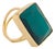 Stylish Green Cat Eye Stone Gold Chunky Ring, Size 4 For Sale
