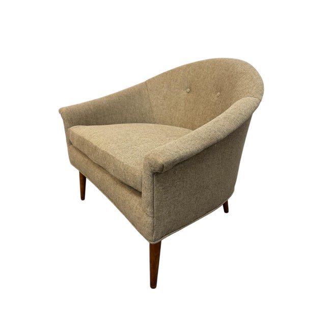 Mid-Century Modern McCobb Style Barrel Arm Chairs - Reupholstered - Set of 2 For Sale In Philadelphia - Image 6 of 9
