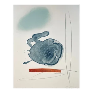 1993 Guylaine Doucet Abstract Lithograph and Woodcut