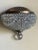 Metal 1910s Single Crystal Beaded/ Brass Crescent Shape Wall Sconce For Sale - Image 7 of 7