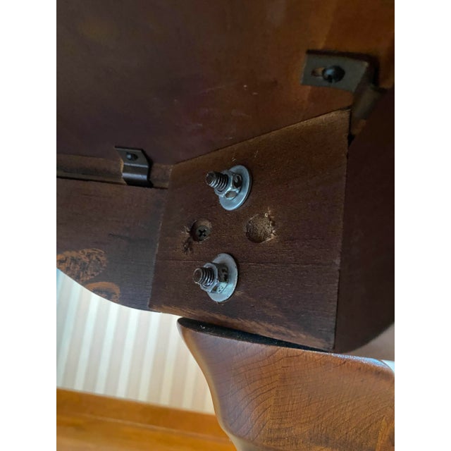 Late 20th Century Colonial Style Dining Table With Dark Stain For Sale - Image 6 of 10