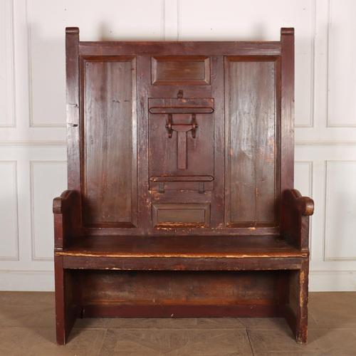 Brown 18th Century Spanish Painted Bench For Sale - Image 8 of 8