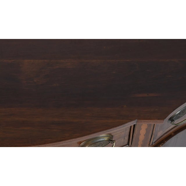 Late 19th Century Federal Revival Inlaid Mahogany Sideboard With Serpentine Front For Sale In Philadelphia - Image 6 of 11