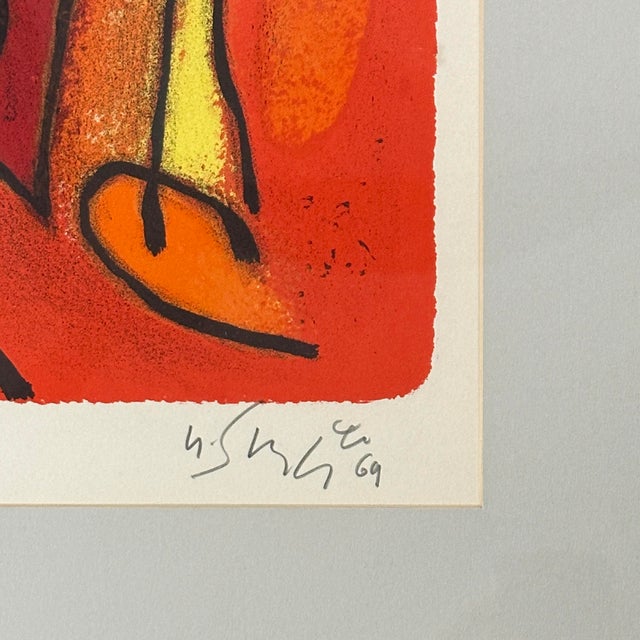 1960s Gustavo Singier (1909-1984) - Modernist ‘Bonignenses Matinale’, Signed (1965, Lithograph on Wove Paper) For Sale - Image 5 of 6