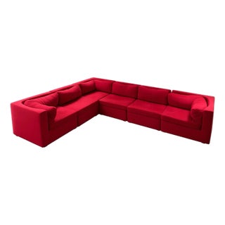 1980s Attributed to Milo Baughman for Thayer Coggin 6-Piece Modular Sectional Sofa For Sale