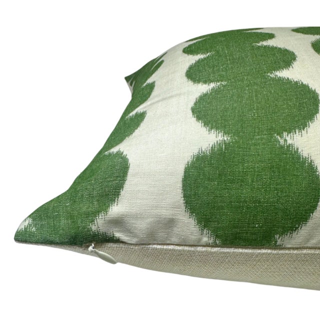 2020s Full Circle Pillow Cover in Green, 20x20 Pillow For Sale - Image 5 of 5