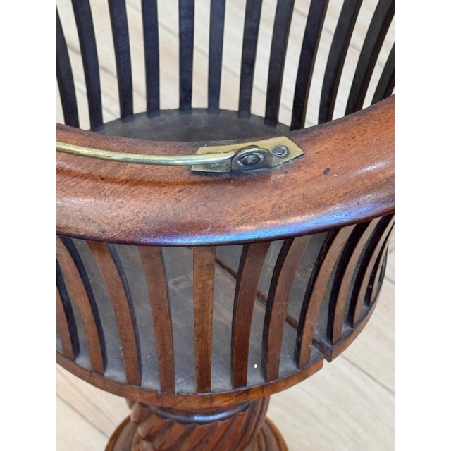Brown Early 19th Century English Mahogany and Brass Peat Bucket For Sale - Image 8 of 10