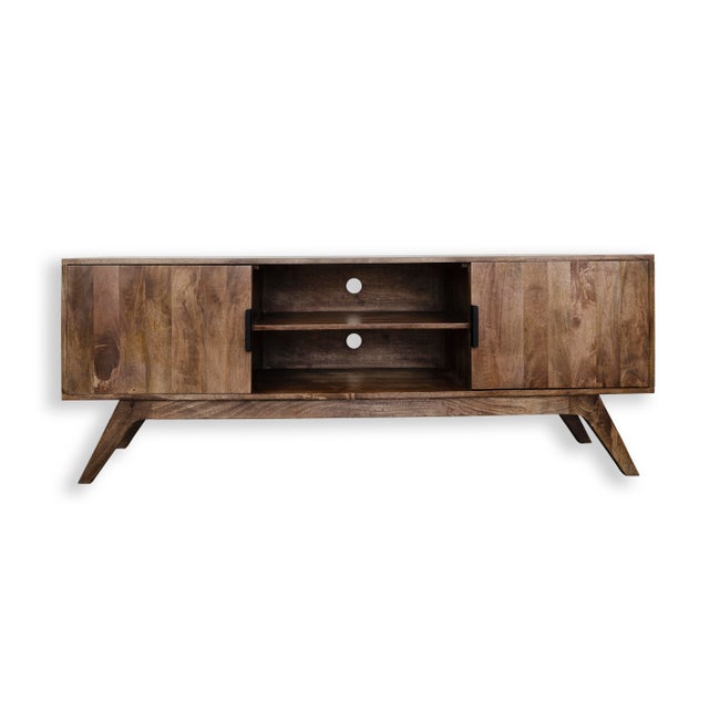 Mid-Century Modern Mid-Century Modern Media Credenza Solid Hardwood For Sale - Image 3 of 4