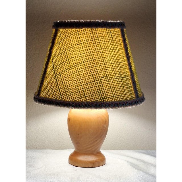 Vintage Table Lamp with Turned Maple Base by Lamplove, 1970s For Sale - Image 9 of 9