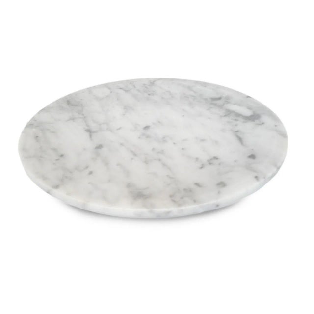 2020s Modern Minimalist Low White Marble Plate Bowl For Sale - Image 5 of 8