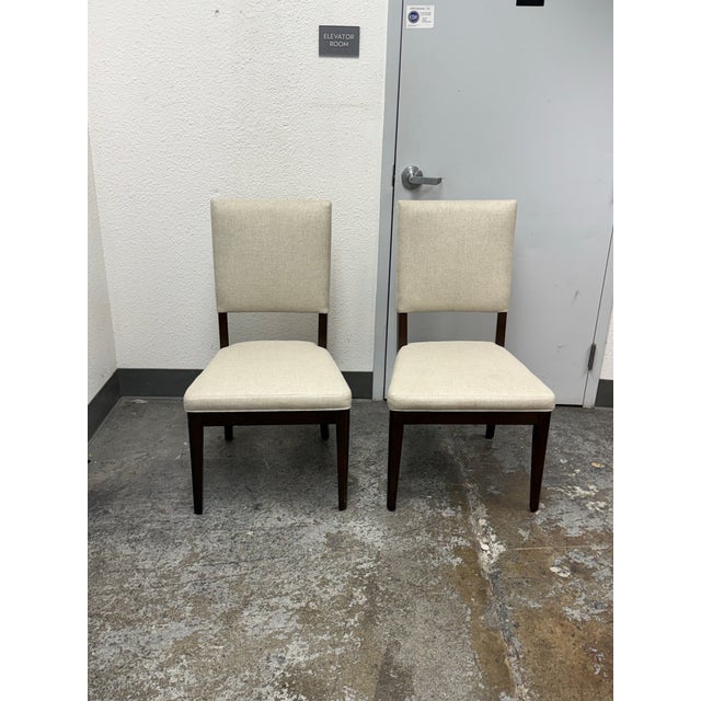 Design Plus Gallery presents a Pair of Vanguard Furniture Juliet Upholstered Side Chairs. This pair offers a tailored...