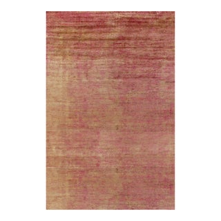 Rug & Kilim’s Oversized Contemporary Rug in Red and Gold Striations -11'x17' For Sale