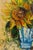 Modernist Sunflowers Signed Acrylic Painting on Canvas Framed, C. 1960 For Sale - Image 4 of 5