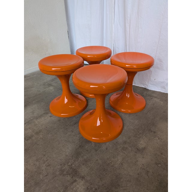 Vintage Jurček Mushroom Stools from Meblo, 1960s, Set of 4 For Sale - Image 15 of 16
