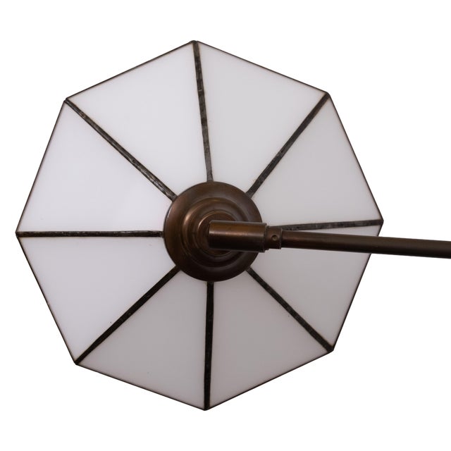 1960s Tiffany Adjustable Brass Wall Lamp, 1960s For Sale - Image 5 of 10