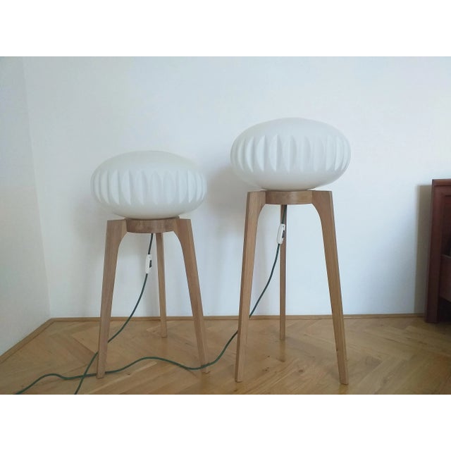 1970s Large Mid-Century Floor Lamps from Krásná Jizba for ÚLUV, 1970s, Set of 2 For Sale - Image 5 of 13