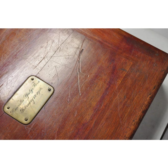 Antique S Kind & Sons Edwardian Mahogany Fitted Silverware Flatware Case Chest For Sale - Image 9 of 18