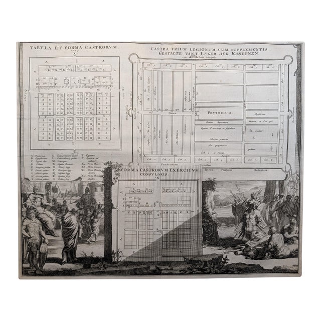 Antique Camp Layout & Design Diagram, c.1700 — J. Van Vianen For Sale