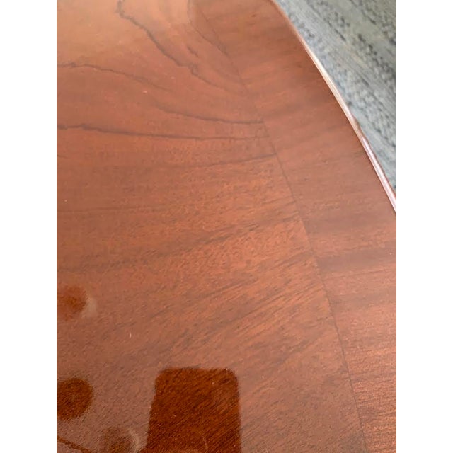 2010s Contemporary Round Mahogany Dining Table For Sale - Image 5 of 6