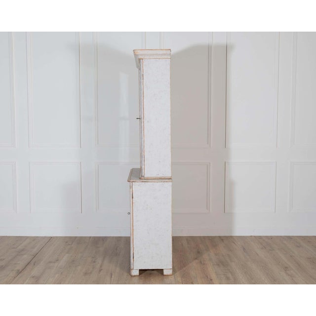 19th Century Swedish Late 19th Century Painted Bookcase with Glass Doors For Sale - Image 5 of 8