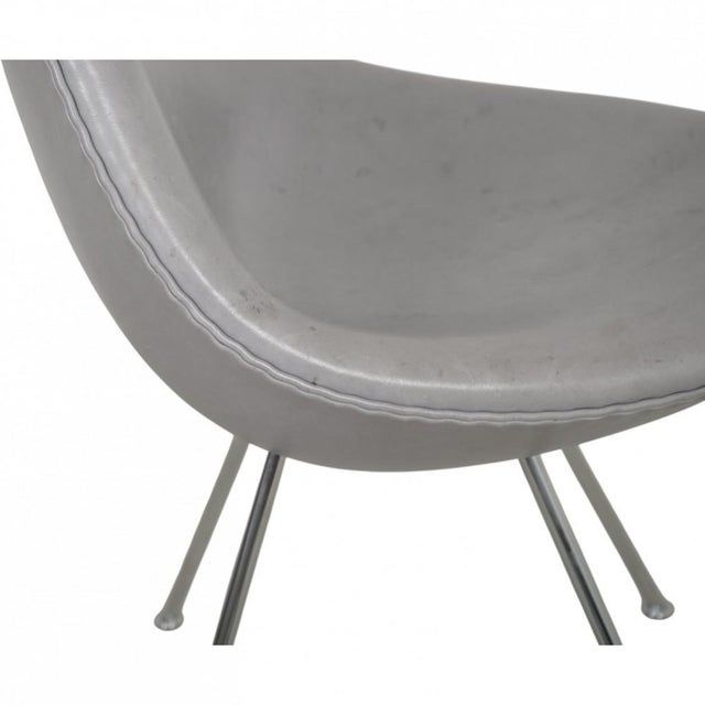 Animal Skin Drop Chair in Grey Grace Leather by Arne Jacobsen, 2015 For Sale - Image 7 of 18