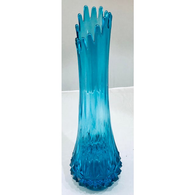 Vintage Viking Blue Glass Vase Chairish