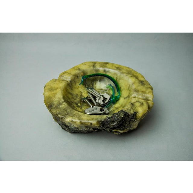 Superb and rare alabaster ashtray designed and produced by romano bianchi in italy in the 1970s. Large size handcrafted...