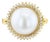 13MM Freshwater Pearl Diamond Halo Ring, Size 9 For Sale