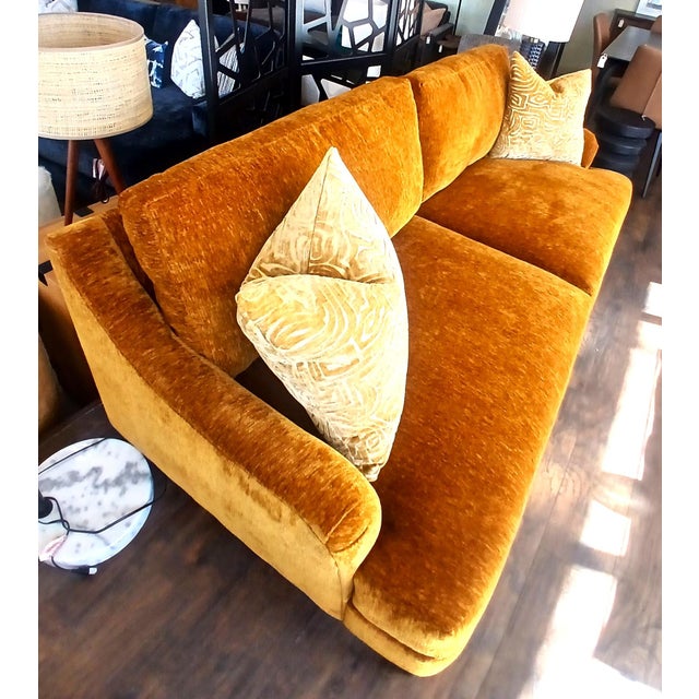 Not Yet Made - Made To Order Cleo 80" Crushed Velvet Sofa For Sale - Image 5 of 9