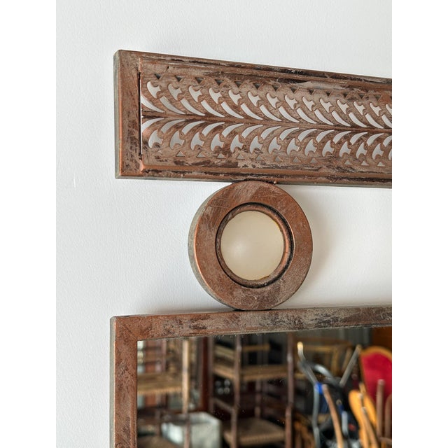 Metal Pierced Steel Wall Mirror in the Style of Santambrogio & De Berti, Italy, Mid 20th Century For Sale - Image 7 of 12