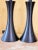 Metal Art Deco Black Table Lamps With Black Ribbed Shades With Gold Foil Lining by Intertek, a Pair For Sale - Image 7 of 12