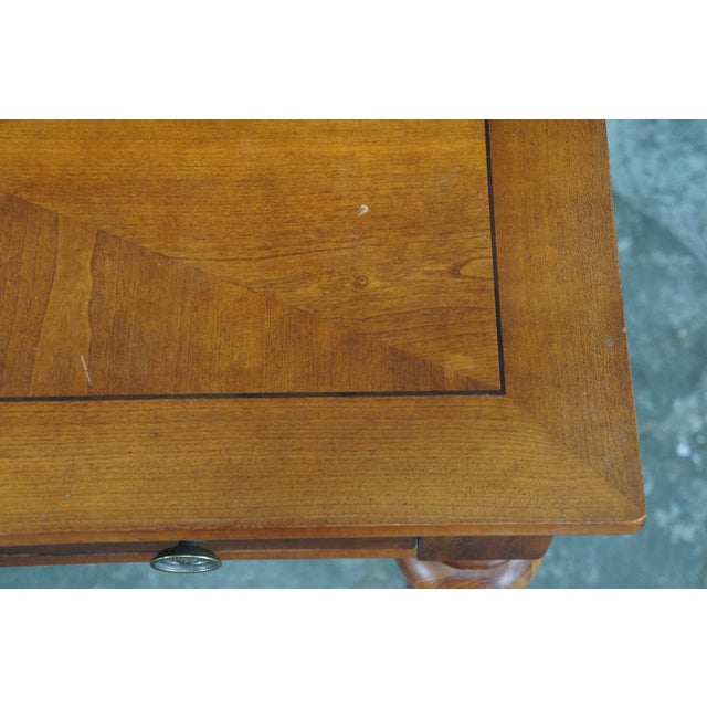 Lexington Neoclassical Cherry Parquetry Breakfront Console Sofa Hall Table 54" For Sale - Image 17 of 18