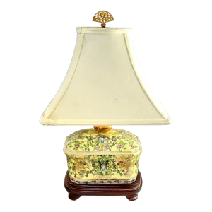 Chinese Tea Caddy Table Lamp