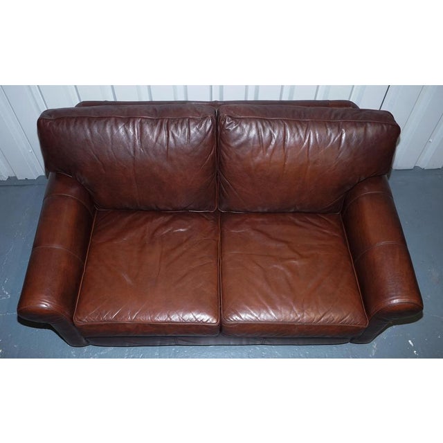 Vintage Brown Leather 2-to-3-Seater Sofa from Multiyork For Sale - Image 9 of 18