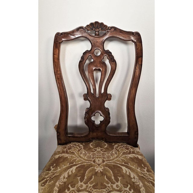 Set of Eight Italian Fruitwood Provincial Dining Chairs, Circa 1920 For Sale - Image 4 of 8
