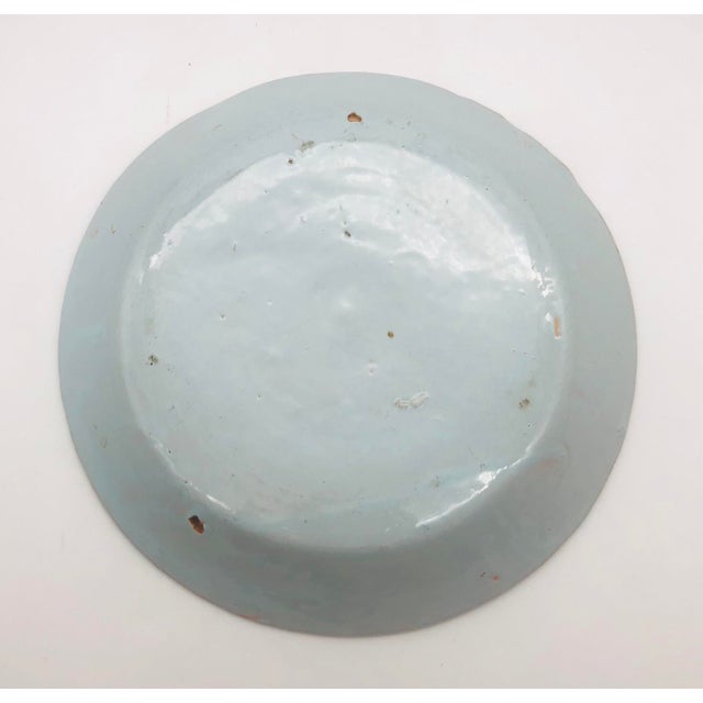 French Revolutionary dish in Nevers earthenware, with a polychrome decoration commemorating the Declaration of the Rights...