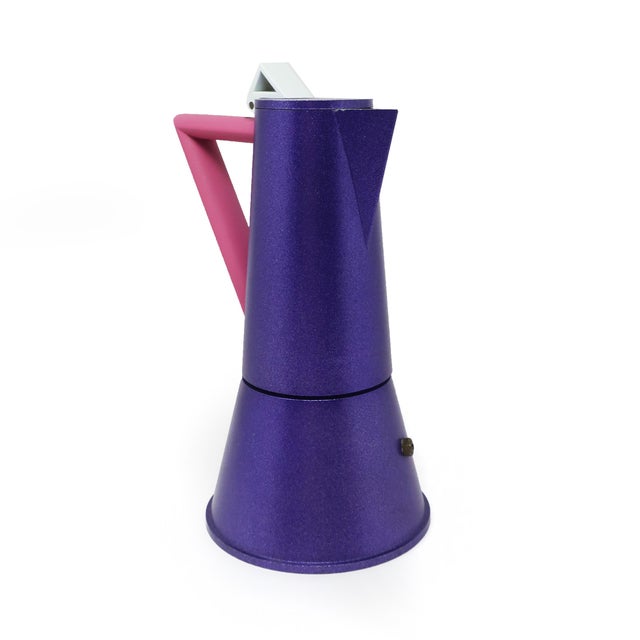 Postmodern Postmodern Pink & Purple Espresso Pot by Ettore Sottsass for Lagostina For Sale - Image 3 of 10