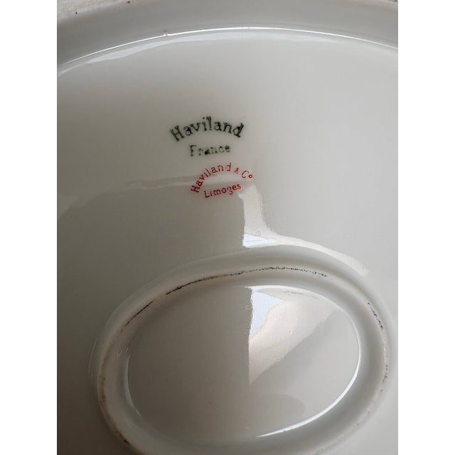 Vintage Mixed Fruit & Floral Mixed Porcelain Ceramic Plates-Set of Four For Sale - Image 11 of 12