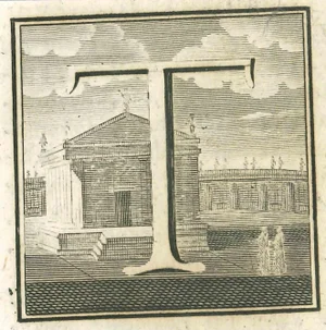 Unknown, Letter of the Alphabet T, Etching, 18th Century