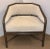 Original retail $8760, stylish Baker / McGuire Organic Modern Caned Taupe Ridge Lounge Chair, tied leather accents, ivory...