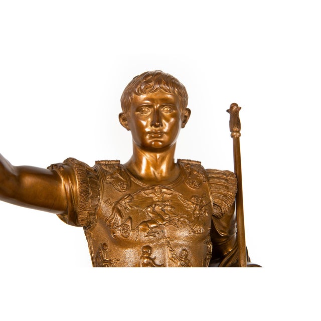 Late 19th Century Fine Italian Grand Tour Bronze Sculpture of Augustus Prima Porta by Boschetti For Sale - Image 5 of 18