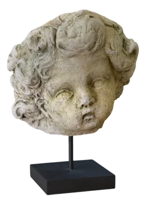 Antique Style Head Sculpture, 20th Century, Reconstituted Stone