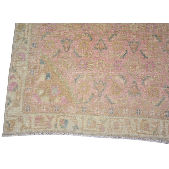 Turkish Vintage Turkish Hand Knotted Wool Rug, 3'x9'8'' For Sale - Image 3 of 4