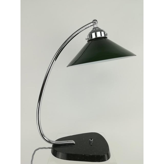 French Table Lamp with Granite Foot, 1950s For Sale - Image 4 of 9