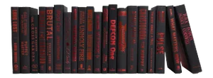 Decorative Books - Onyx & Red Books - Black Books By The Foot