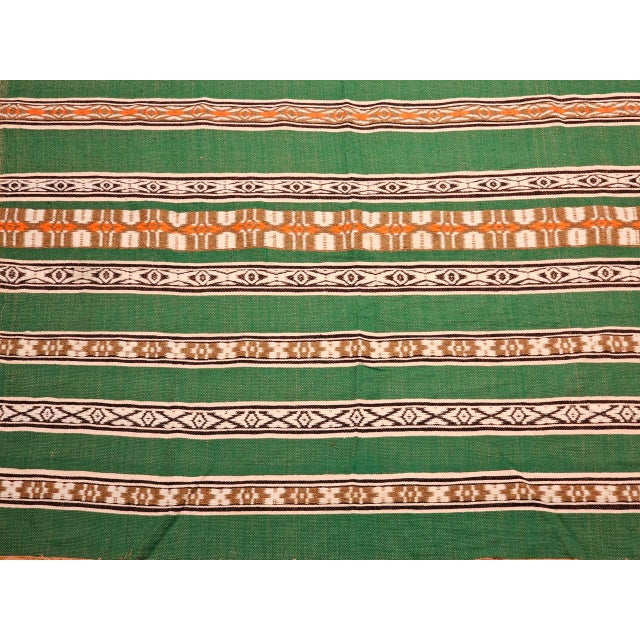 Vintage American Southwestern Blanket, Handwoven Wool, Stripe Pattern, 5x8 For Sale - Image 12 of 16