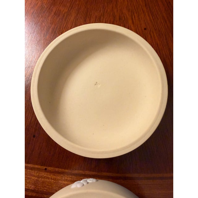 Vintage Wedgwood Prunus Yellow Primrose Jasperware 2.75” Trinket Box and Lid For Sale - Image 10 of 10